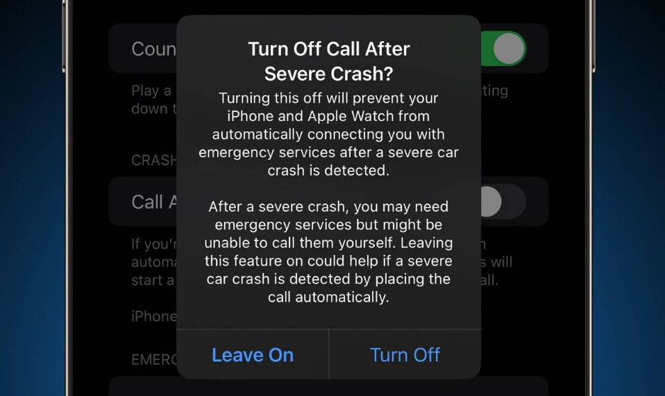 青岛苹果14维修分享 iPhone 14 和 Apple Watch 上关闭崩溃检测 