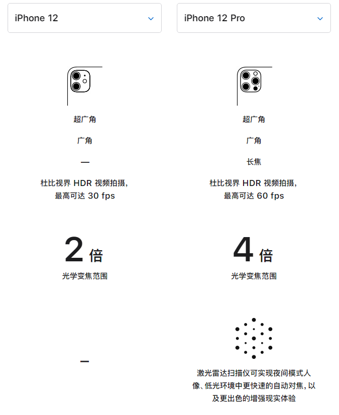 青岛苹果手机维修分享苹果 iPhone 12 与 iPhone 12 Pro 选哪款 